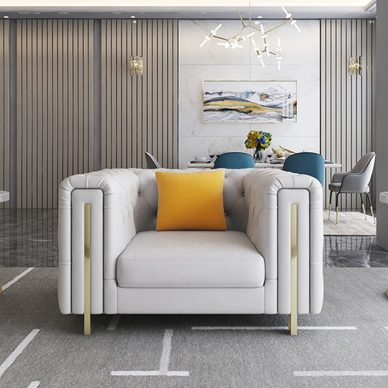 High Quality Modern Design Leather Sofa Set Furniture 3 2 1 Seater Modular Home Wood Frame Sectional Luxury Chesterfield Sofa