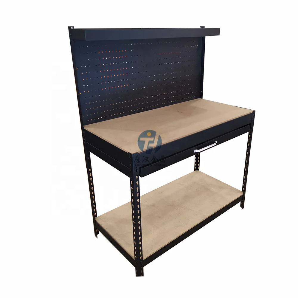 Heavy Duty Utility Metal Black Folding Work bench garage with drawers Steel bench with drawers