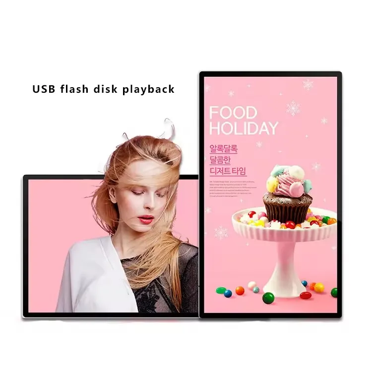 32 43 inch Wall Mount Advertising Player led video display screen Android advertising  monitor Screen wall mount digital signage