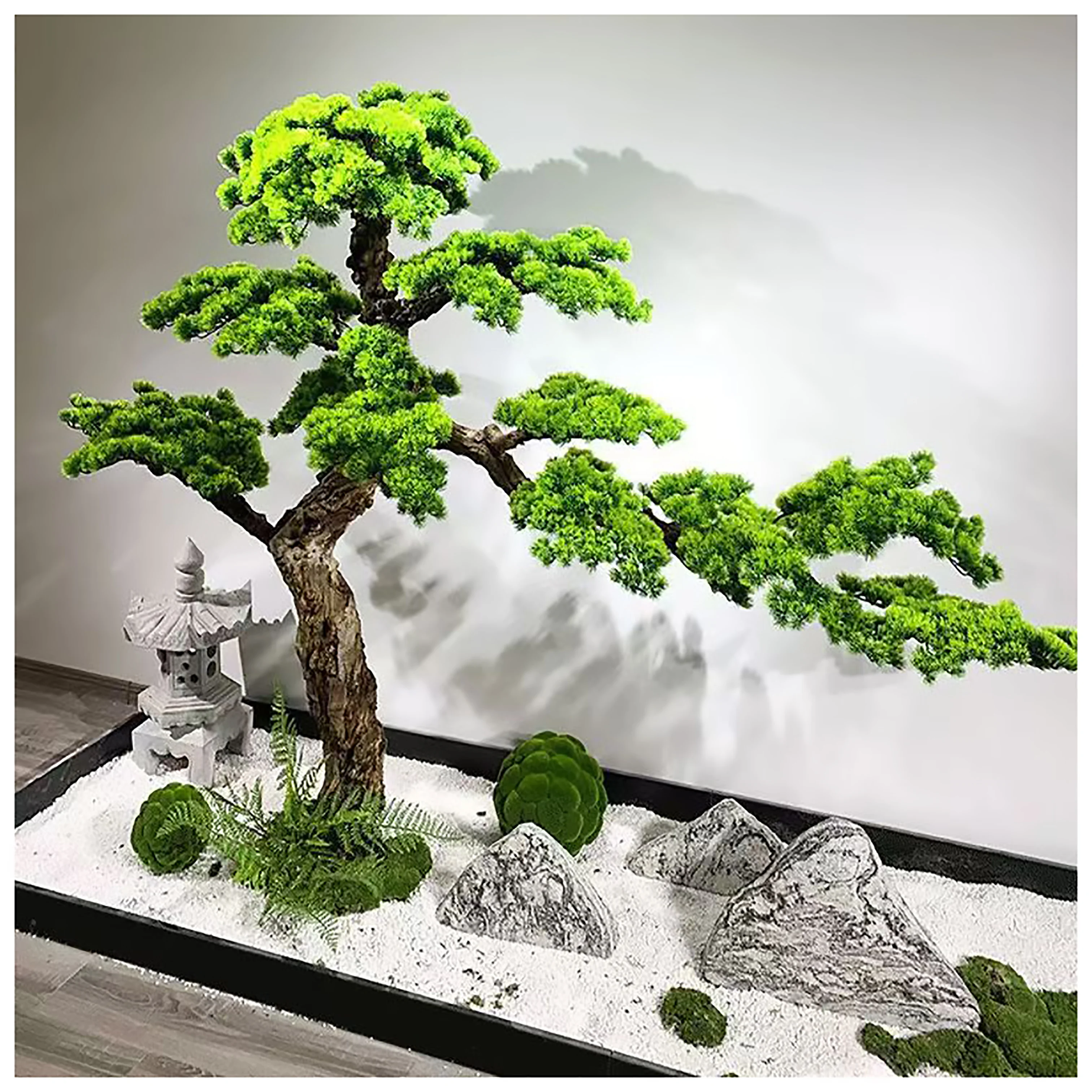 Factory Customize 2M 3M Tall Greenery Artificial Cypress Bonsai Indoor Outdoor Large Faux Pine Tree For Hotel Landscaping Decor