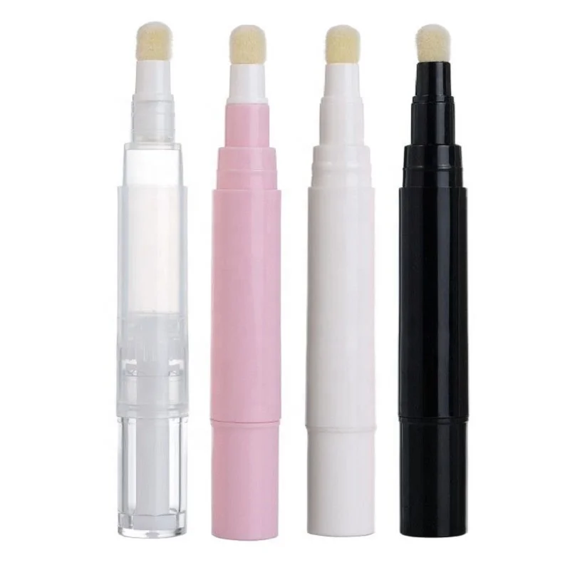 5ML Teeth Whitening Pen Tube Cosmetic Liquid Foundation Refillable Bottle Custom Logo Empty Concealer Twist Pen with Sponge Tip