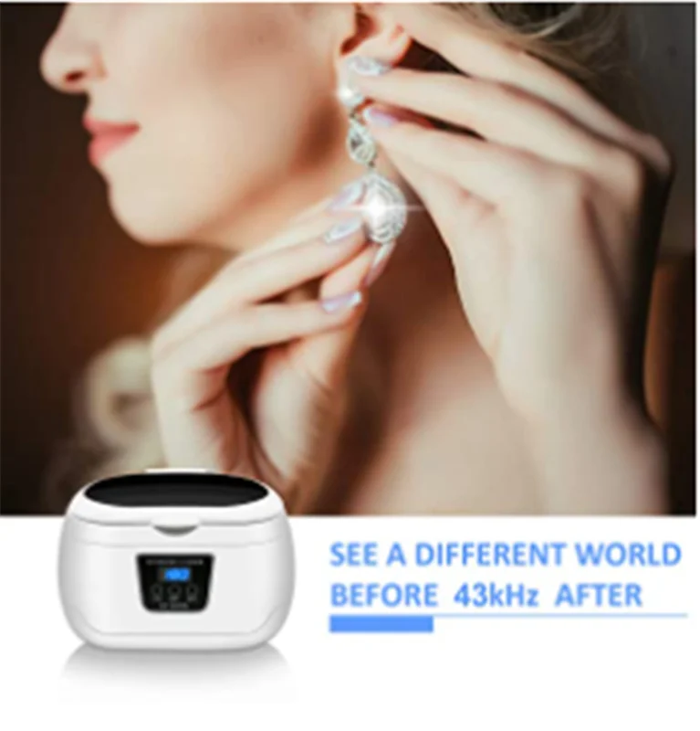 mini ultrasonic cleaner jewelry glasses circuit board cleaning machine intelligent control ultrasonic cleaner bath