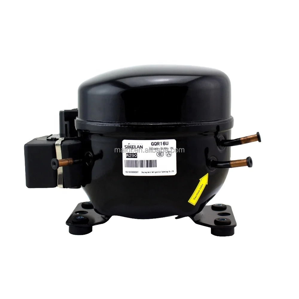 GQR16U SIKELAN R290 220V LBP domestic fridge freezer refrigerator hermetic reciprocating 5 8 HP propane refrigeration compressor