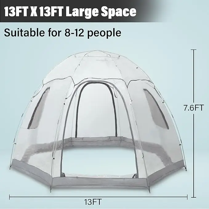 Transparent Bubble House Igloo Dome Tent House Portable Outdoor Winter Camping Ball Tent for Garden Winter Adventures