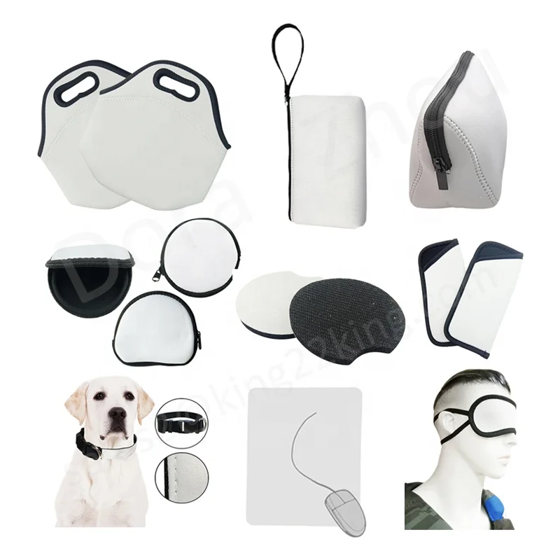 Ready to Ship Neoprene White Color Wihe Bottle Holder Mouse Pad Car Coaster Tumbler Cup Cooler Sublimation Blanks RTS
