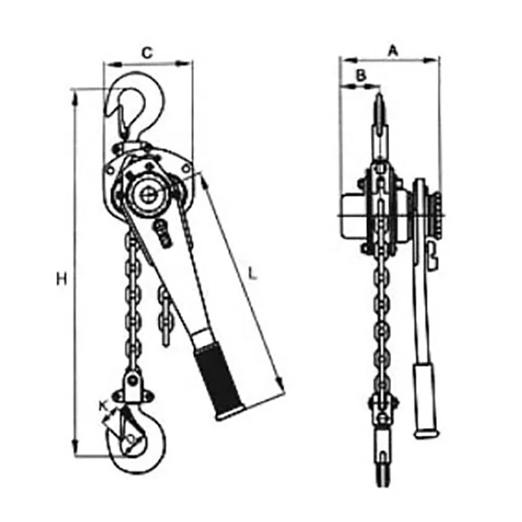 LEVER CHAIN BLOCK 0.75T