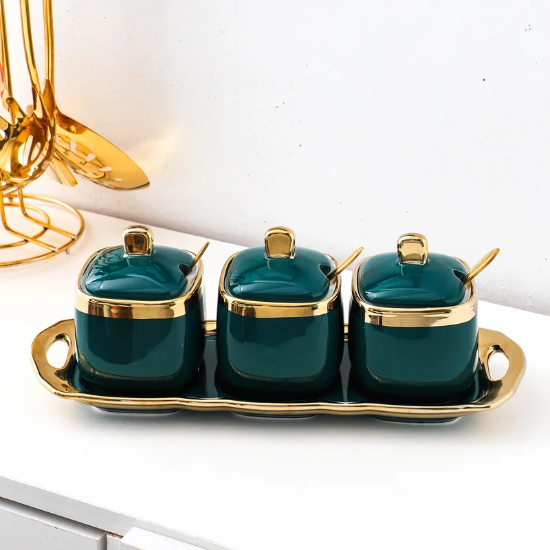 
european kitchen cruet supplies Spice Jars Glass Container Kitchen Cruet Seasonings Tools 