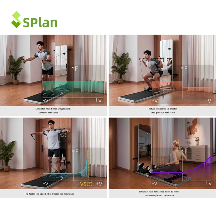 SPlan requires no installation Smart Home Workout Machine Foldable Multi Exercise Multifunction All In One Personal Trainer