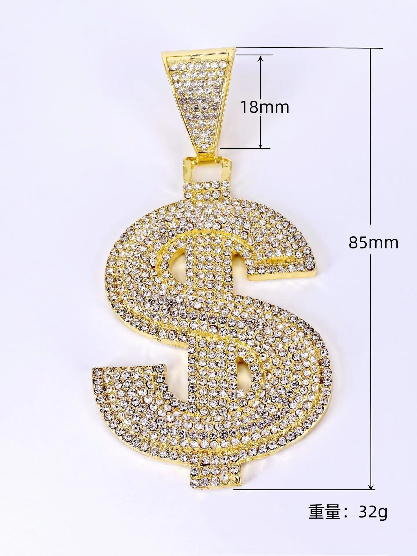 Gold plated can be customized non-fading necklace Chic chic hip hop pendant Zirconia Jewelry