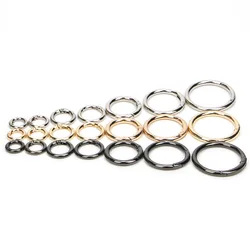 Wholesale Luxury Shiny Gold Metal Circular Spring Ring Buckles Round shape Open Snap Ring For Bag