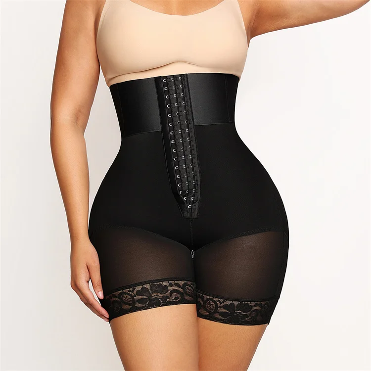 HOT SALE Hexin 2023 New Latex Waistband Fajas Colombianas Butt Lifter Tummy Control Body Shaper Shapewear BBL Shorts