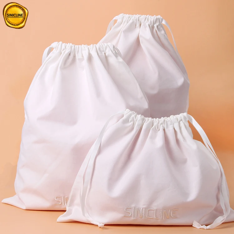 Sinicline custom 6oz. Оптовая продажа хлопковых пылесборников для сумок с вышитым логотипом