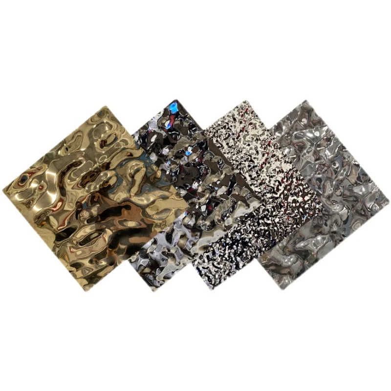 Оптовая продажа тонкая декоративная пластина из нержавеющей стали 201 304 гофрированного металлического