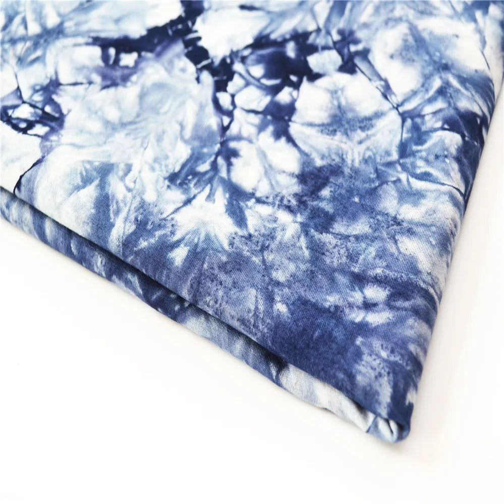 
95%viscose 5%spandex OE tie dye 2020 popular single jersey knitted fabric for dress 
