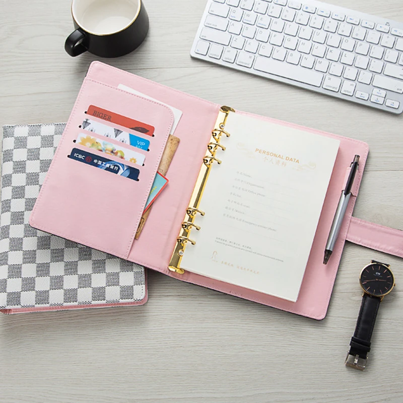 Hardcover business notebook a5 pu leather journals custom logo notebook