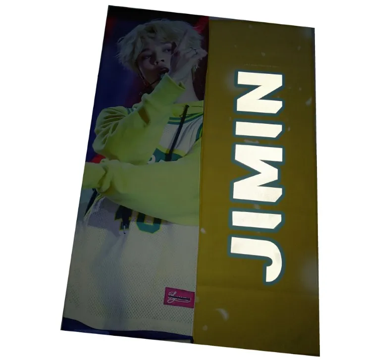 Custom Microfiber kpop Slogan Towel With Glitter Reflective Towel