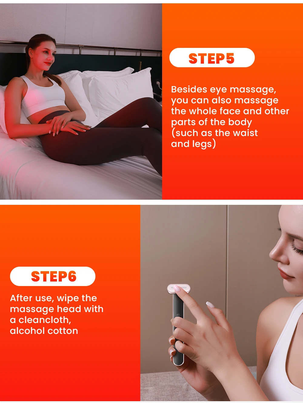 4-in-1 Facial Wand Red Light Therapy Face Massager Microcurrent Facial Care Device