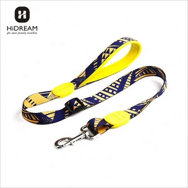 HiDREAM HD010007 Pinky Heat transfer design printing fabric pet leash swivel carabiner for dog leash