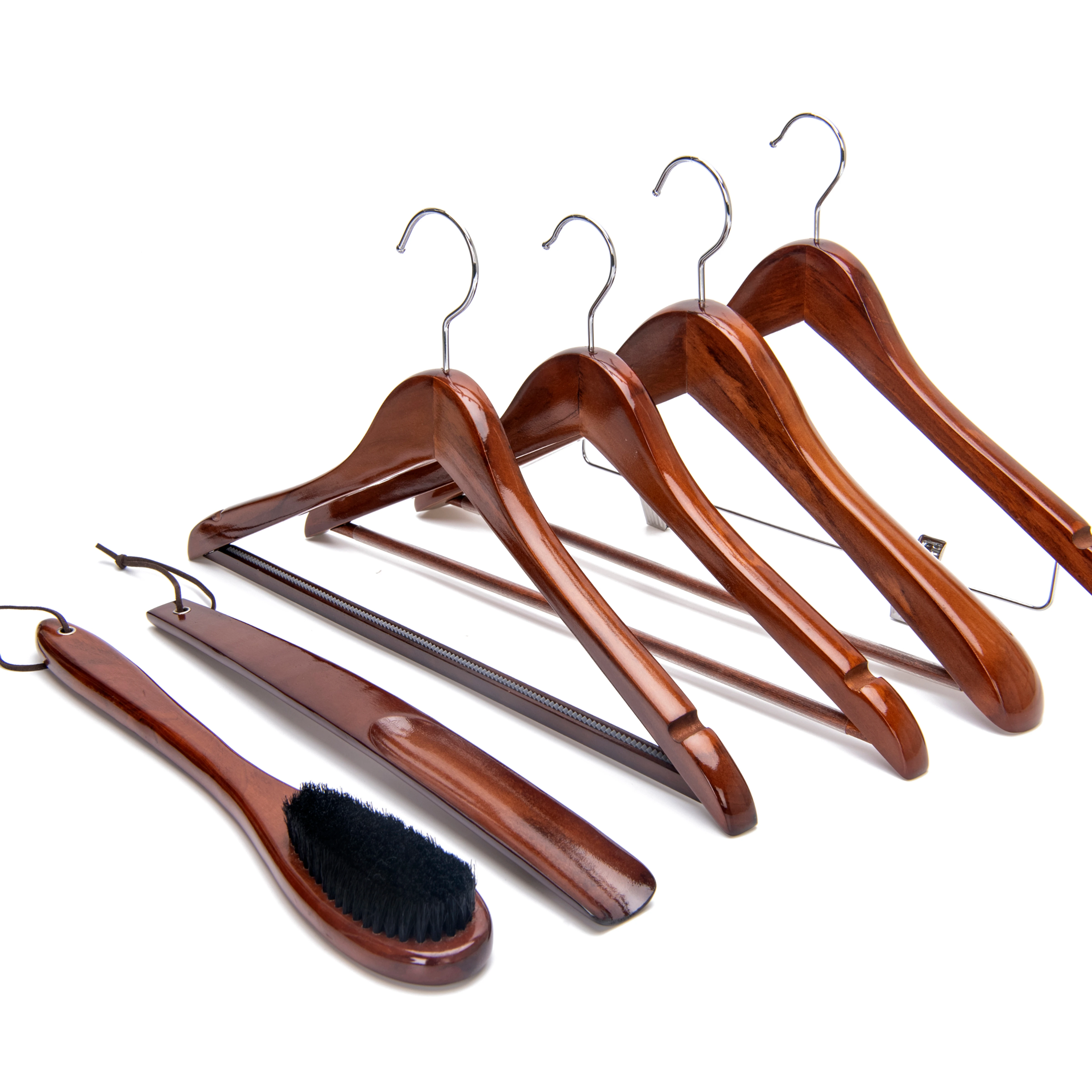 Hotel Room Wooden Clothes Top Hangers Wood Hotel Scarf hanger For Cloths