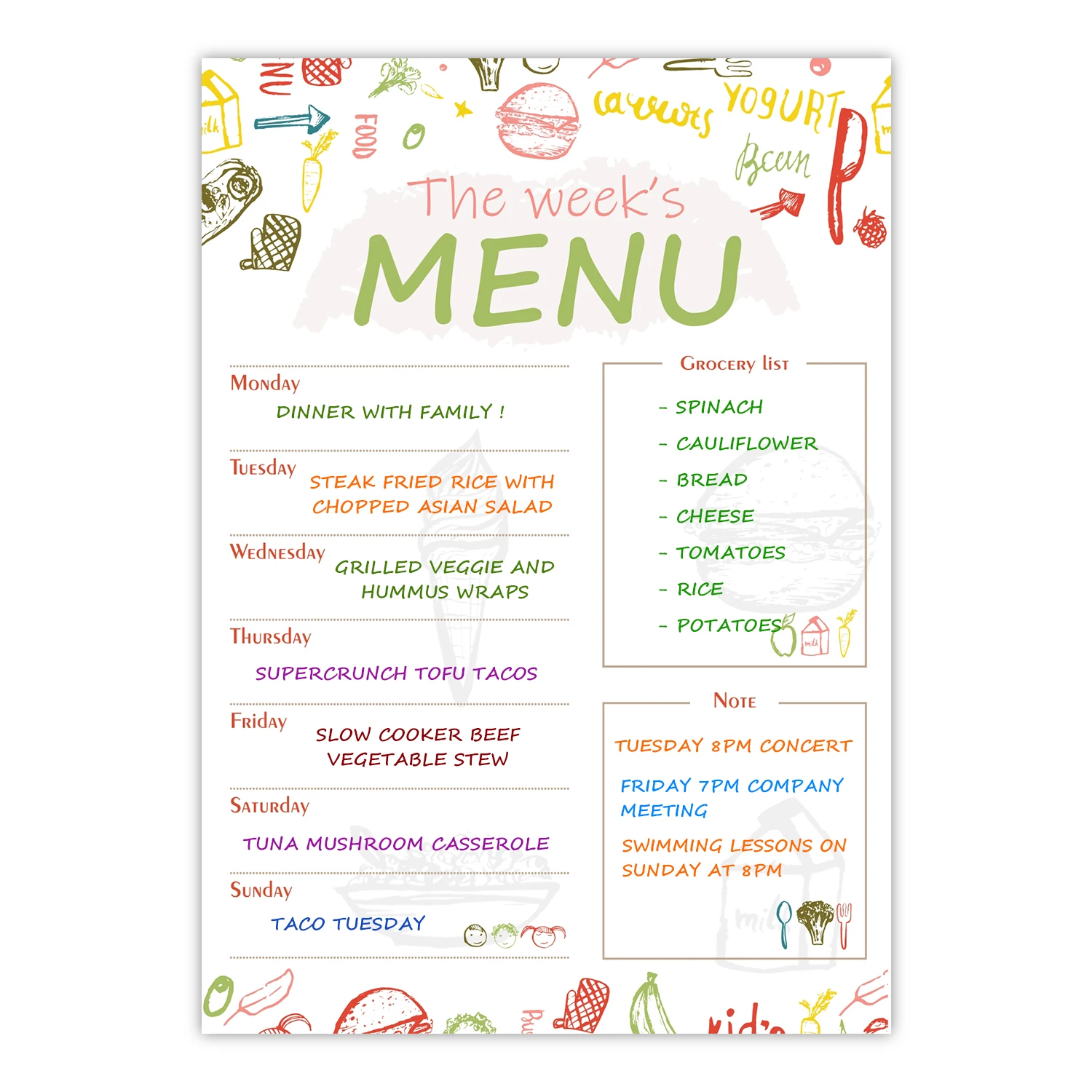 High Quality Fridge Magnets Weekly Monthly Planner Dry Erase Board With Marker And Eraser For Office