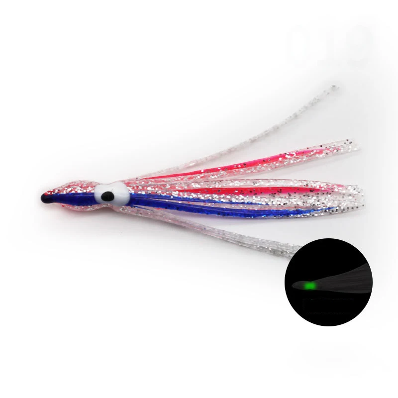Hot Selling Soft Silicone Luminous Fishing Lure Squid Octopus Desig Artificial Tuna Sea Fishing Bait