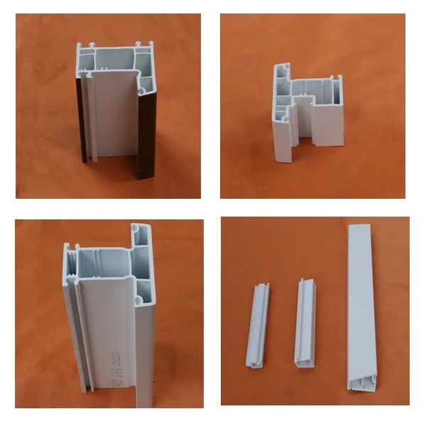 Huazhijie plastic casement window pvc profiles upvc window and door frame