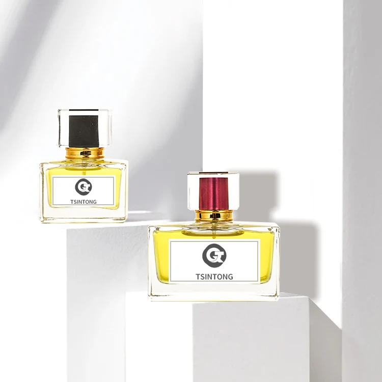 30ml 50ml 100 Ml Wholesale Cosmetic Clear Flat Square Spray Fragrance Perfume Bottle Glass High Quality Empty Perfume Bottle