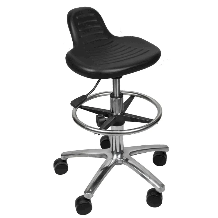 Lab Antistatic Chair Stool Pu Leather Metal Laboratory Esd Chair