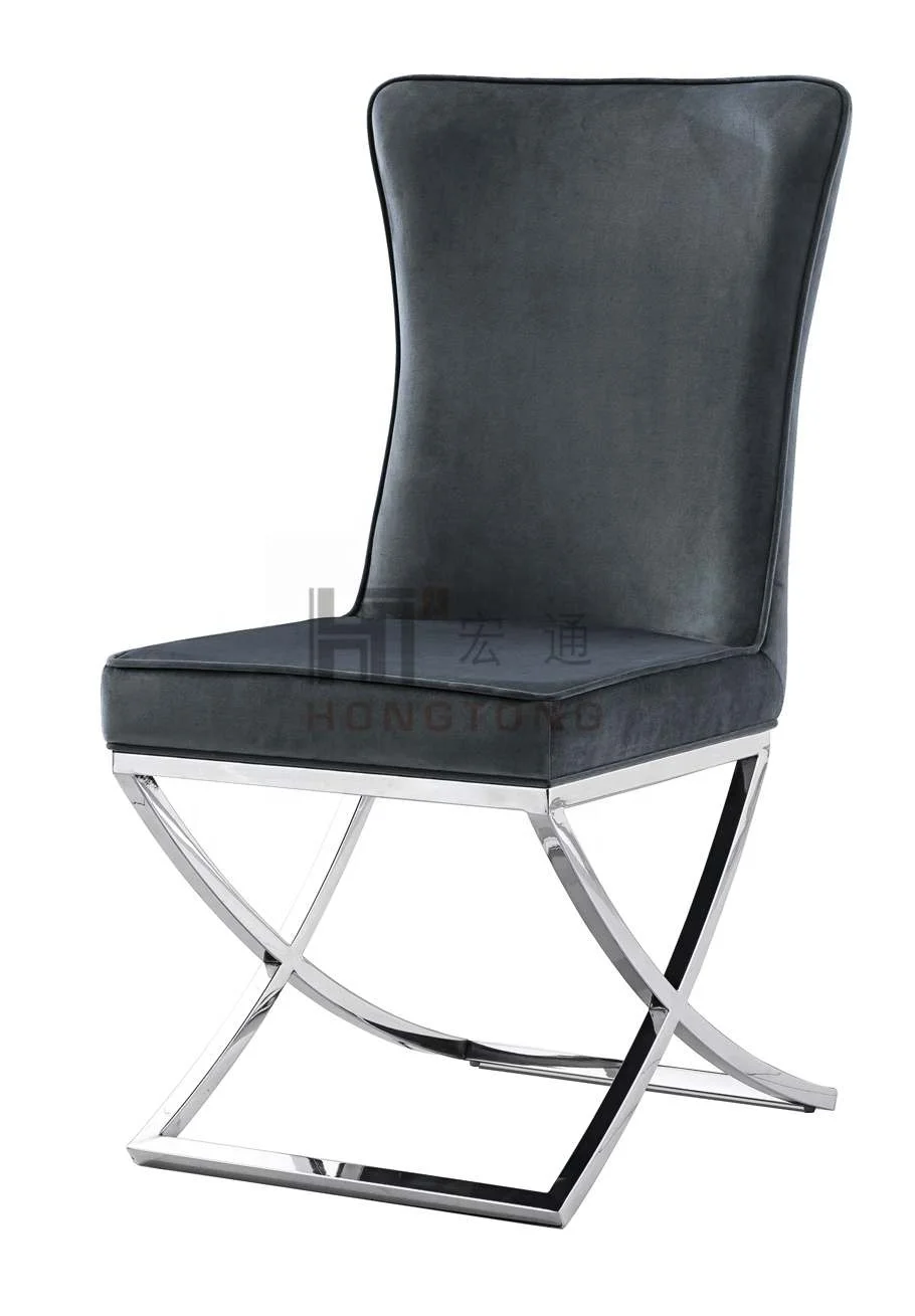 Louis Dining Table with Tempered Black Glass Top and Chrome Base