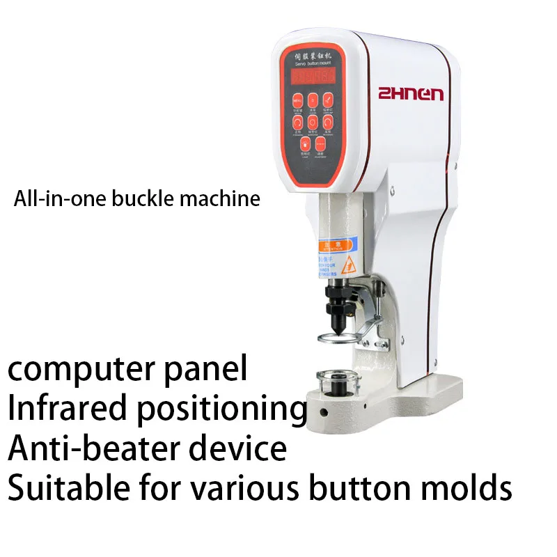 Semi-auto Computer Servo Integrated Buckle Riveting Machine Hole Punch Punching for Leather