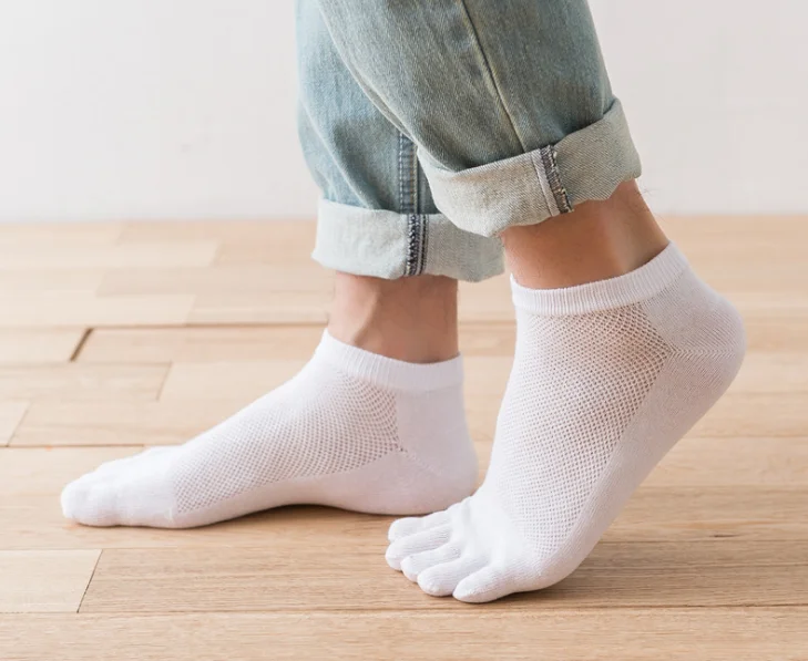 Men Five Finger Toe Socks Cotton Crew Casual summer Socks