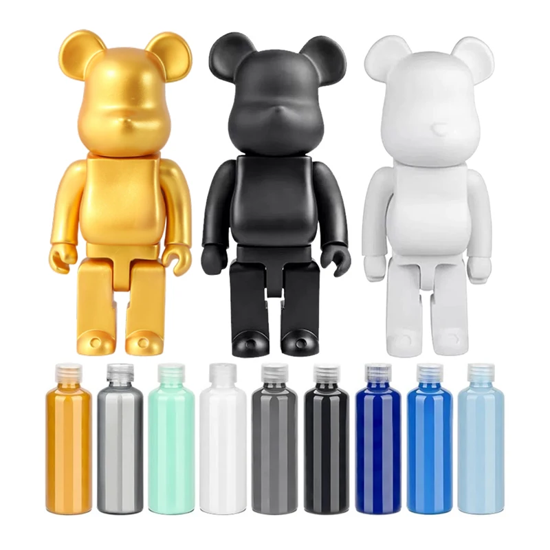 Wholesale Factory-DiY Resin Fluid Bear Sculpture Kit Handmade 6.5cm 8cm 18cm 23cm 33cm 53cm Fluid Art Animals Crafts Anime Theme