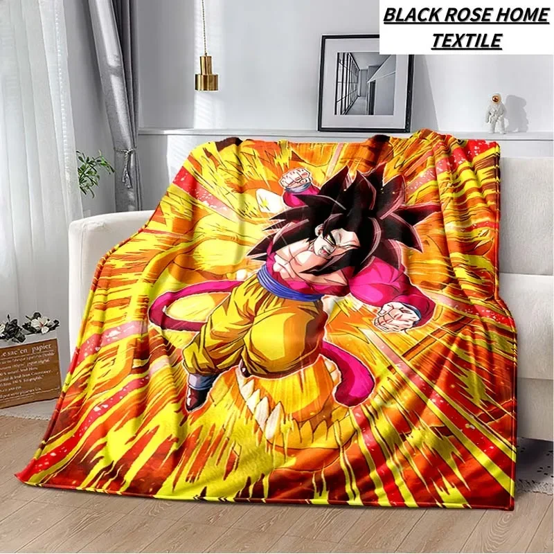 Fashion Art Print Anime D-Dragons B-Balls Blanket Family Living Room Sofa Noon Break Plush Sleeping Blanket Adult Birthday Gift