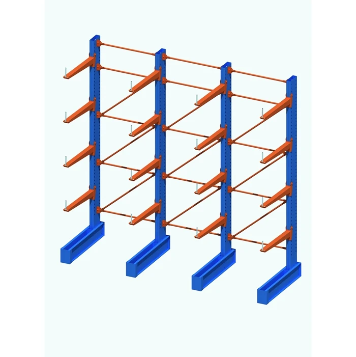 Steel beam pipe Chrome wire Powder coated cantilever shelf