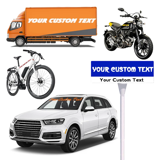 Custom Car Stickers Sample Design Window Family Pure Customized Car Decal Window Body Text Stickers