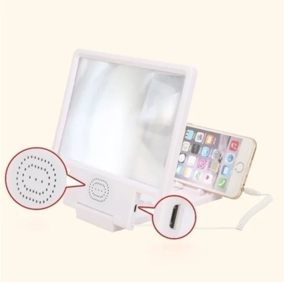 Новый складной HD 3D экран мобильного телефона плюс видео усилитель лупа с динамиком