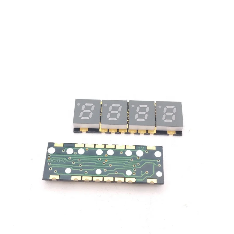 Jstronic White color 4 digits seven segment 0.2 inch 4 digit smd 7 segment led display