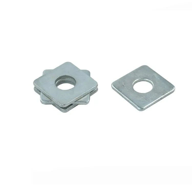 Factory Customized DIN436 Galvanized Steel Flat Washers with Zinc Finish Square Washers