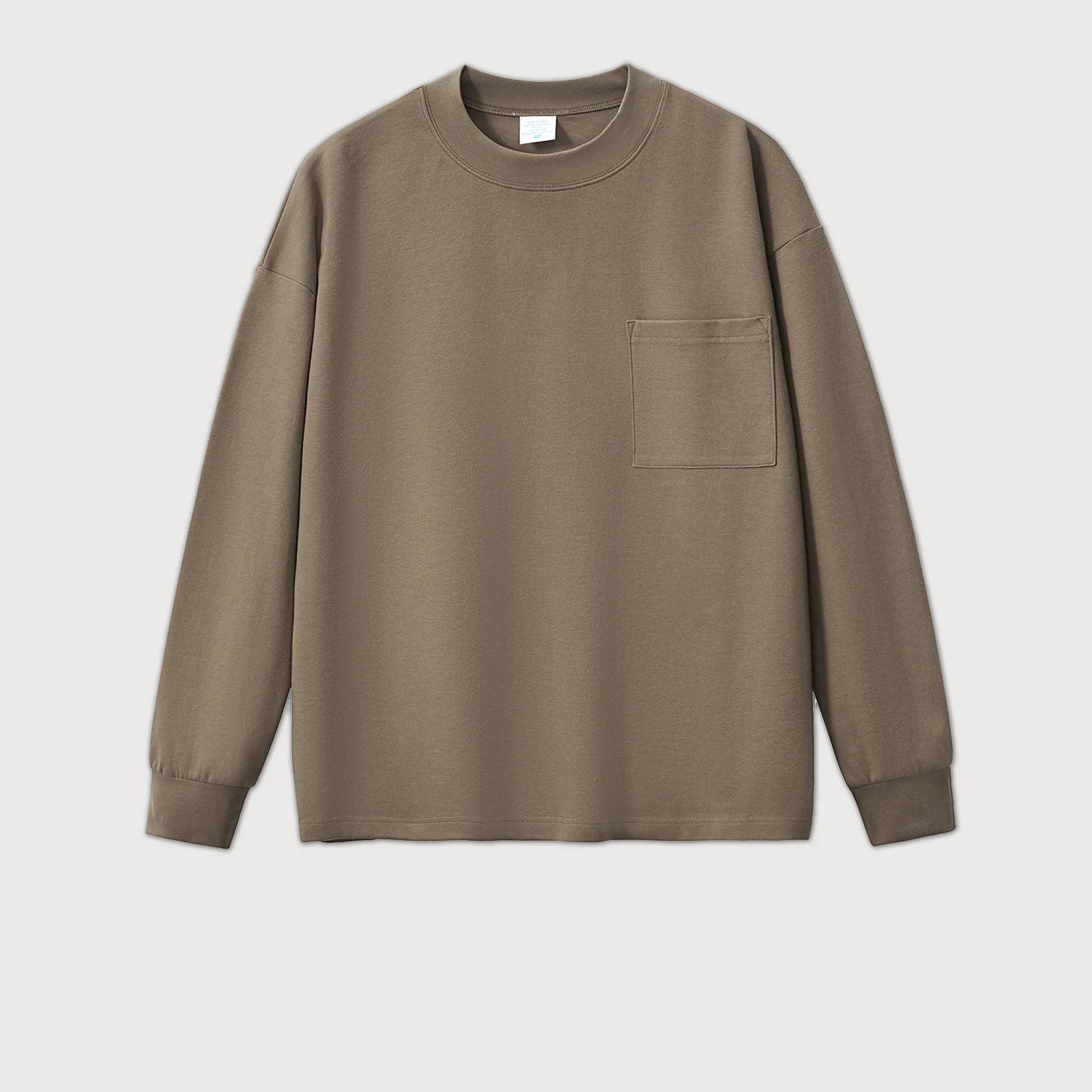 MTL2018 Guangzhou Clothing Manufacturer Custom Streetwear 300 Grams Cotton Blends Pocket T Shirts Long Sleeve T Shirts