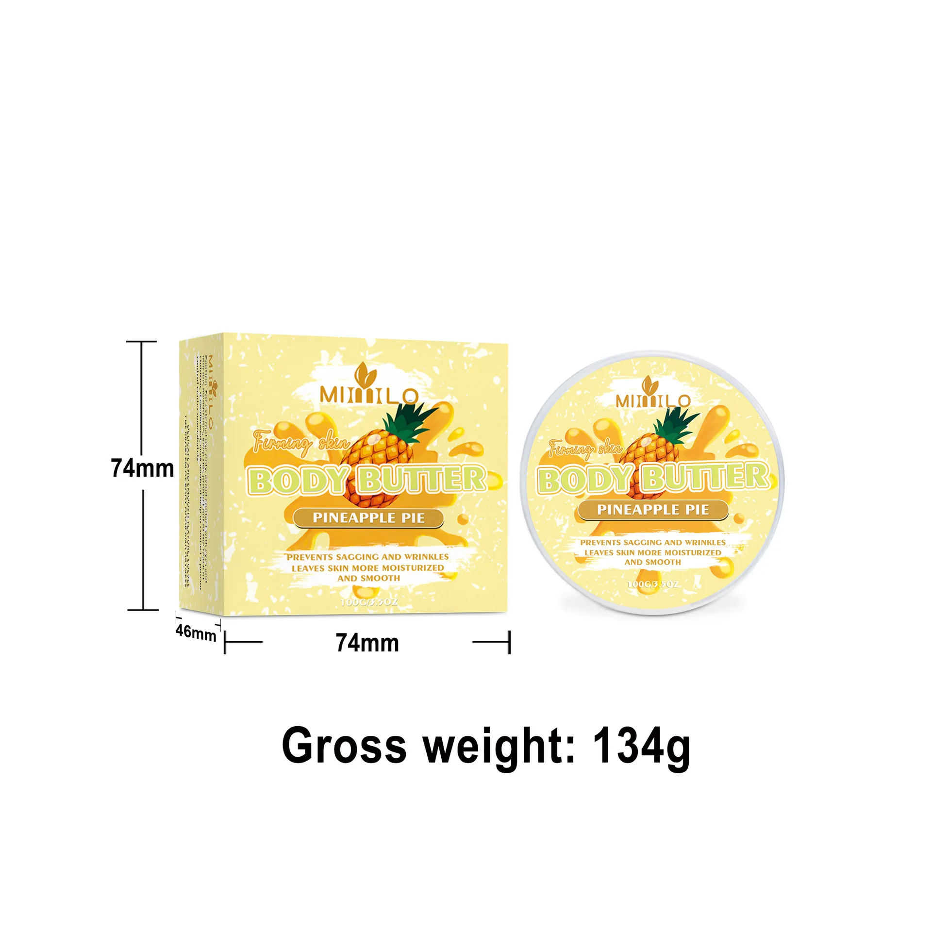 Body Butter Anti Aging Soft Glossy Tightens Skin Prevents Sagging Wrinkling Rich in Antioxidants Glows Gloss Body Glaze