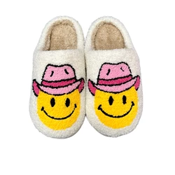 Wholesale cowgirl boots slippers ladies winter indoor fuzzy warm furry home house cute bedroom pantoufle slippers