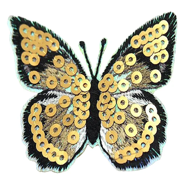 Fashion sequin rhinestone beaded applique patches for clothes garment shoes bags