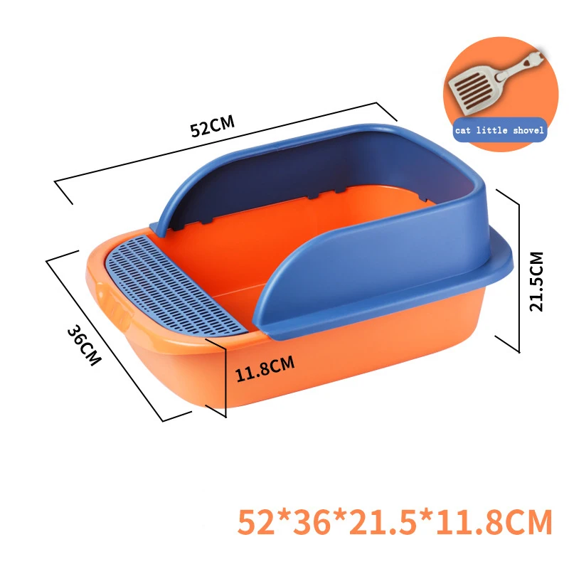 Wholesale Large Semi Enclosed Cat Litter Box Splash-Proof Cat Toilet Clean Cat Litter Scoop Trapping Mats