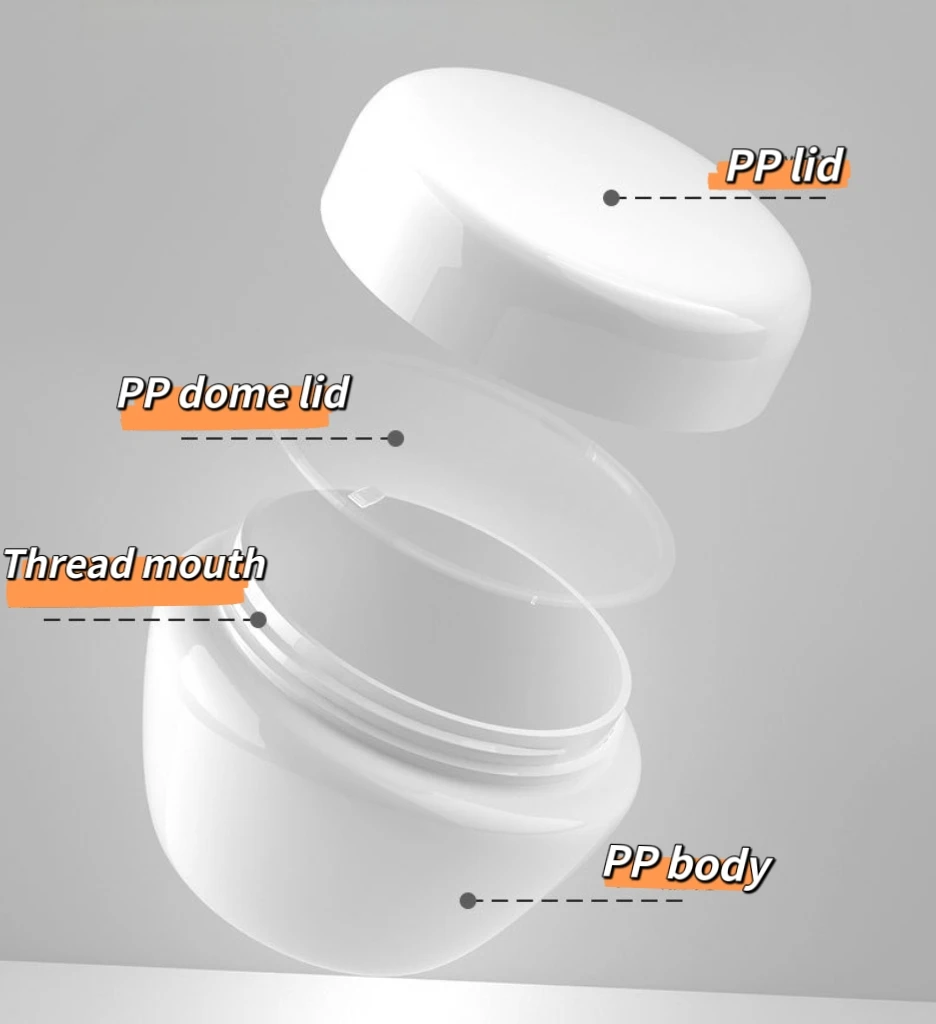 20g Leakproof Refillable Cosmetics Makeup Jars with Lids for Cream Gel Paste Plastic Small Travel Containers for Toiletries
