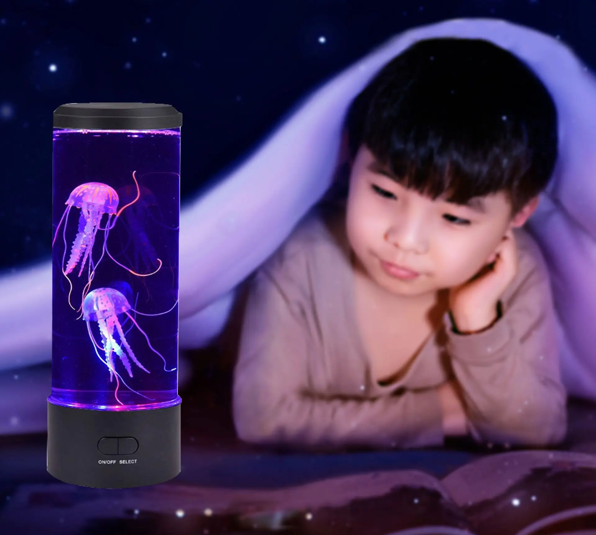 Modern Colorful Creative Christmas Decor RGB Jellyfish Lamp LED Light Bedroom night light