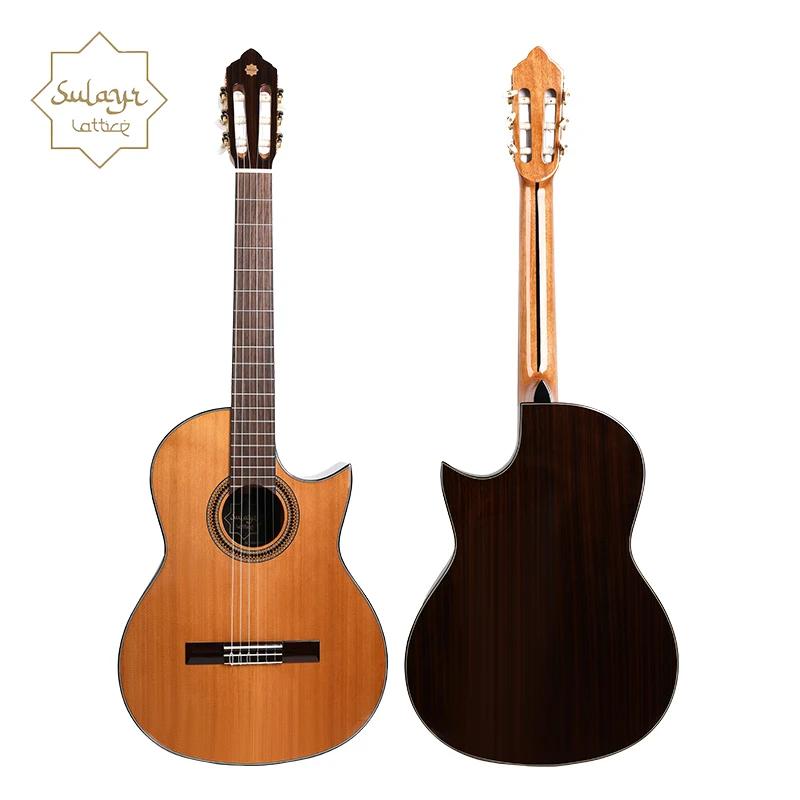 SL-100CD/CW Spanish Guitar Classical Handmade Guitar 39 inch  KNOBLOCH String  Rosewood  Fingerboard Cutting Classical Guitar
