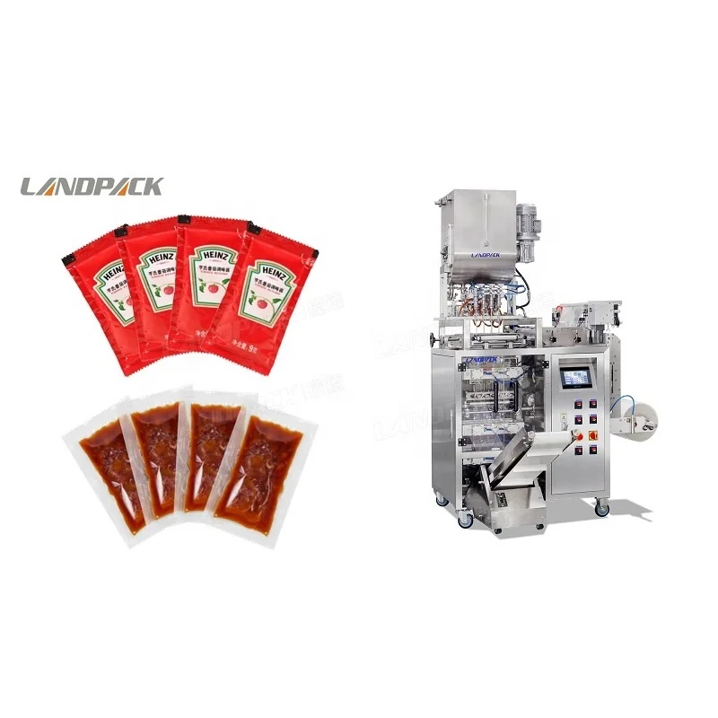 Multi Lane Tomato Paste Honey Ketchup Liquid Sachet Packaging Packing Machines Machine