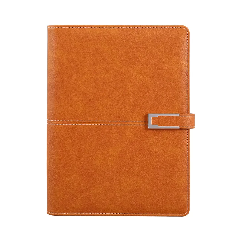 Customized Debossed Logo Soft Finishing A5 Loose-leaf PU Leather Notebook Journal Cover Promotion Spiral Vegan Leather A6 Edith