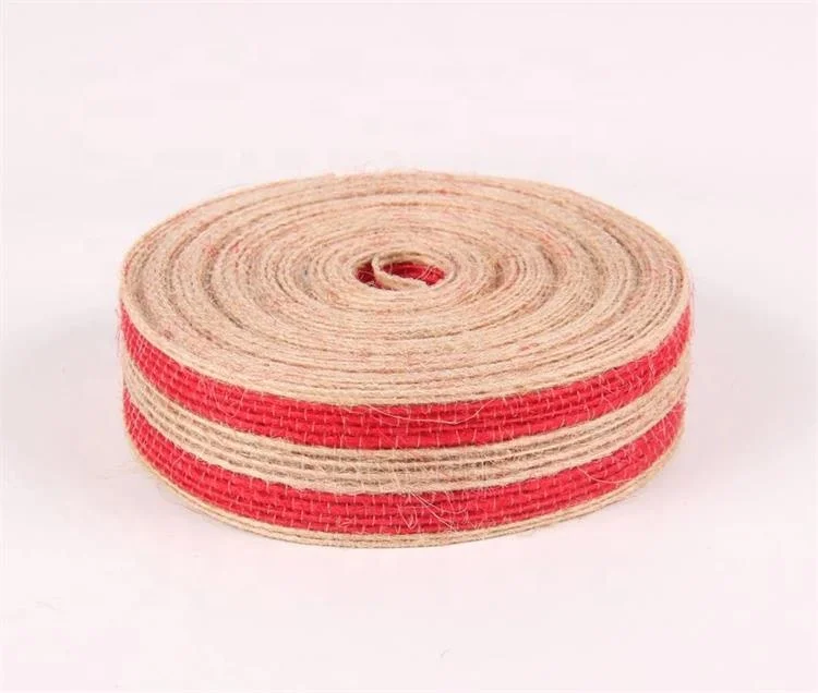 
Natural Jute Burlap Rolls Hessian Ribbon Vintage Rustic Packaging Ribbon Bow for Wedding Decorations 