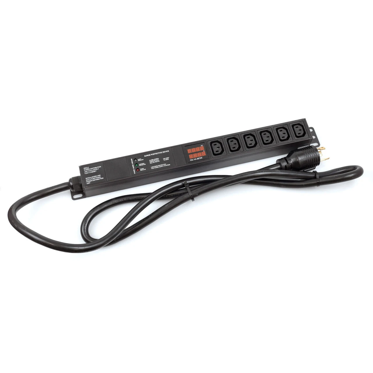 OEM 1U Universal  PDU 220V Rack Power Distribution Unit IEC C13 C19 32A PDU Industrial Plug